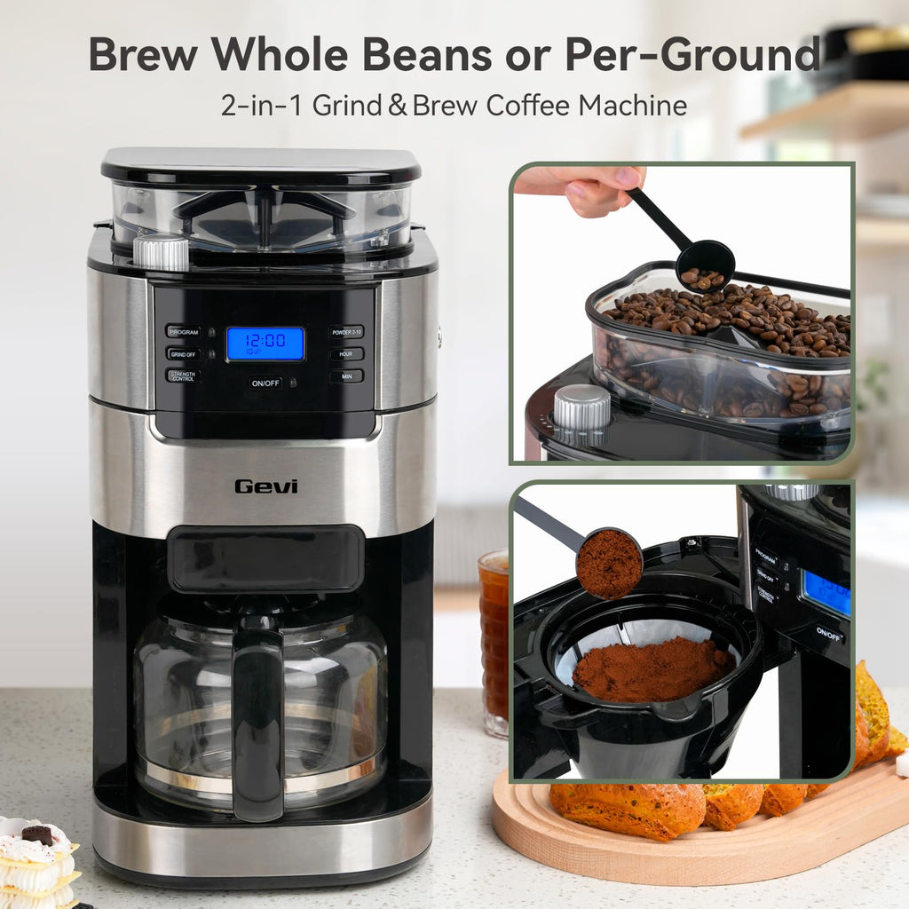 10-Cup Grind & Brew Coffee Maker with Burr Grinder F8404