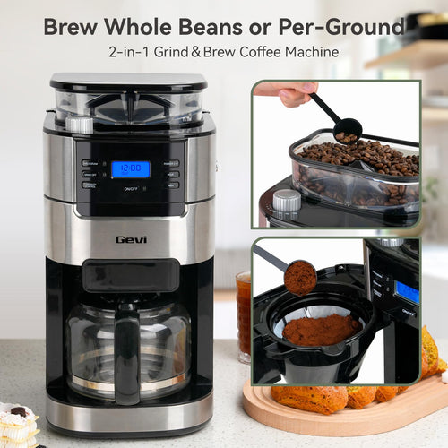 10-Cup Grind & Brew Coffee Maker with Burr Grinder F8404