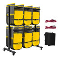 2-Tier Heavy Duty Folding Chair Cart with Wheels N3678
