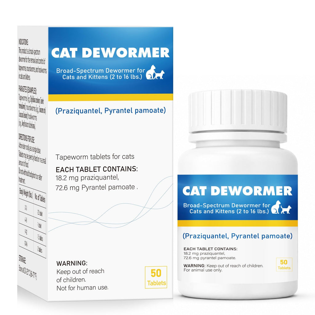 7 Way De-Wormer Chewable Tablets for Dogs & Cats, 50 Count T10110