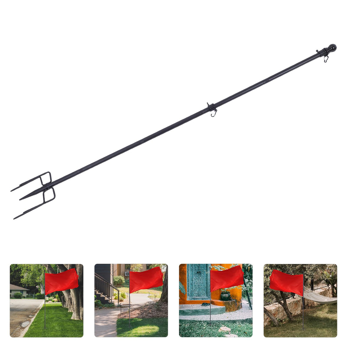 Stainless Steel Flag Pole Base with 5 Prongs M6343