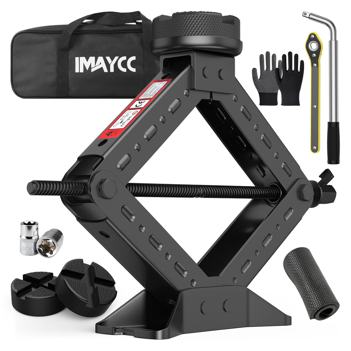 3 Ton Heavy Duty Scissor Jack Kit with Ratchet Wrench X260167