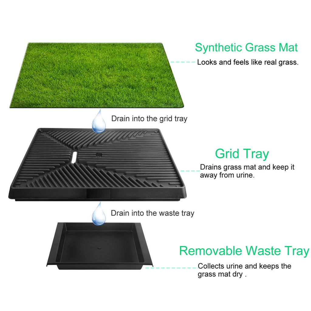 Indoor Dog Toilet with Artificial Grass 25" x 20" F57259