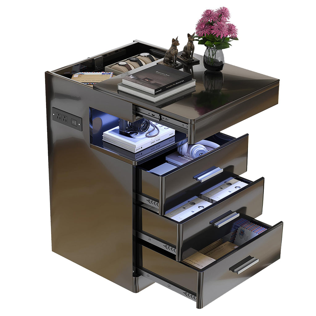 Led Nightstand with Charging Station Q273631