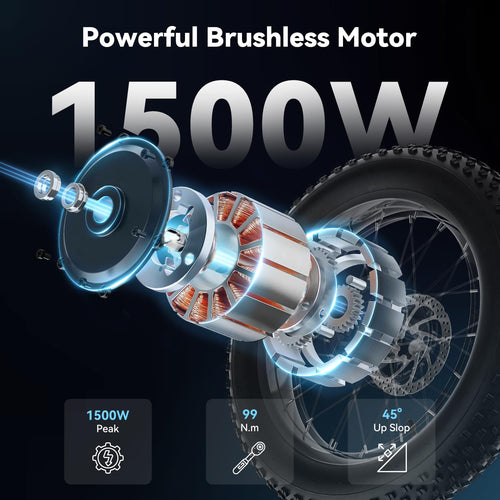 1500W Electric Bike 20'' Fat Tire O17364