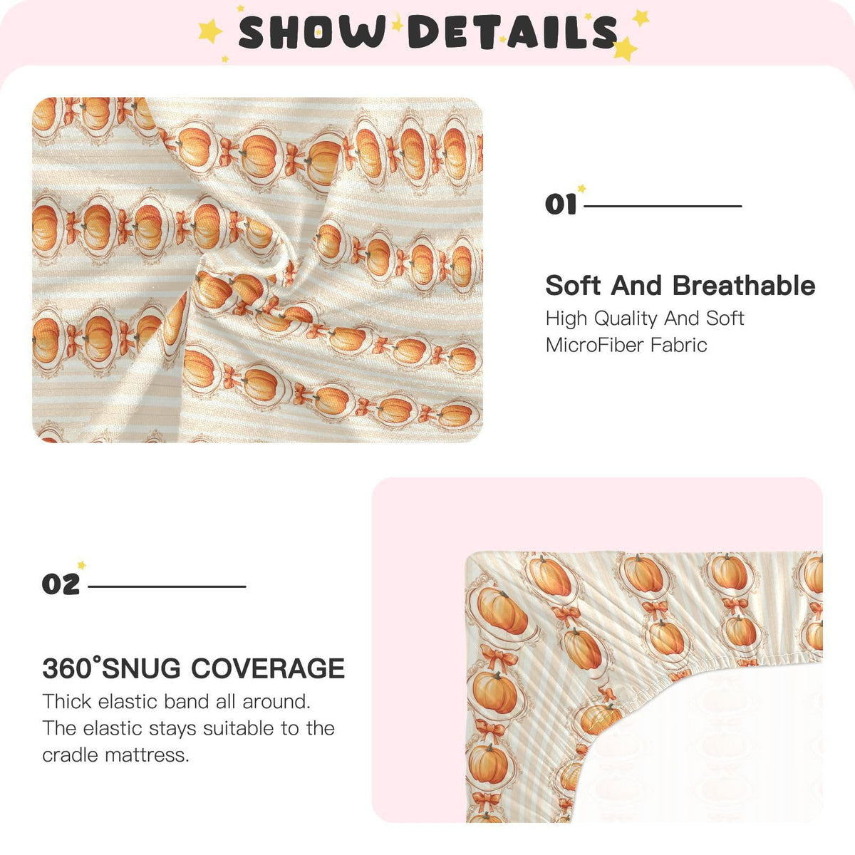 Soft Breathable Microfiber Crib Sheet J512