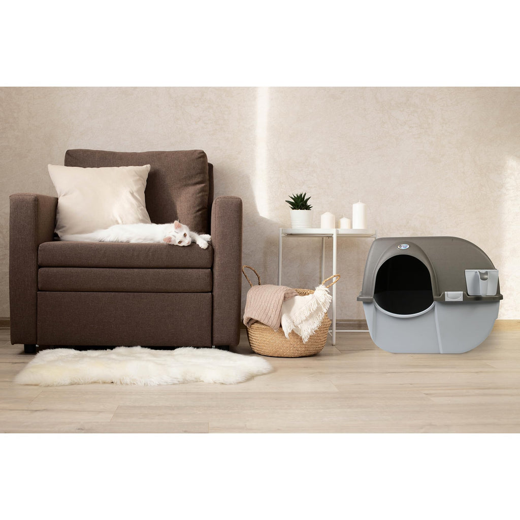 Self Cleaning Litter Box Regular Size Grey E612511