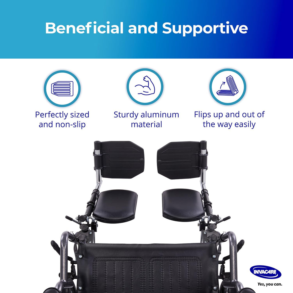 Adjustable Aluminum Wheelchair Elevating Legrest with Padded Calf Support Z888