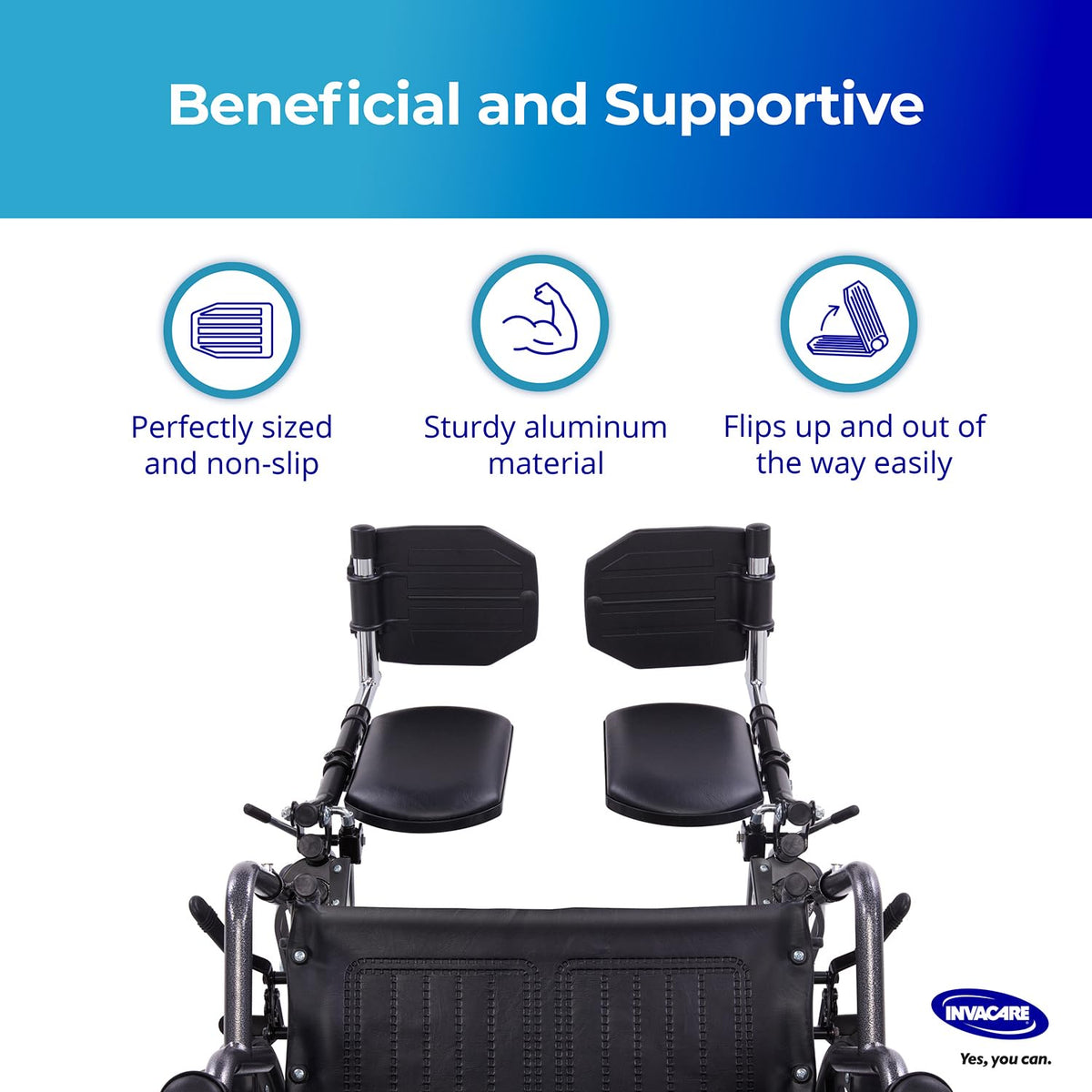 Adjustable Aluminum Wheelchair Elevating Legrest with Padded Calf Support Z888