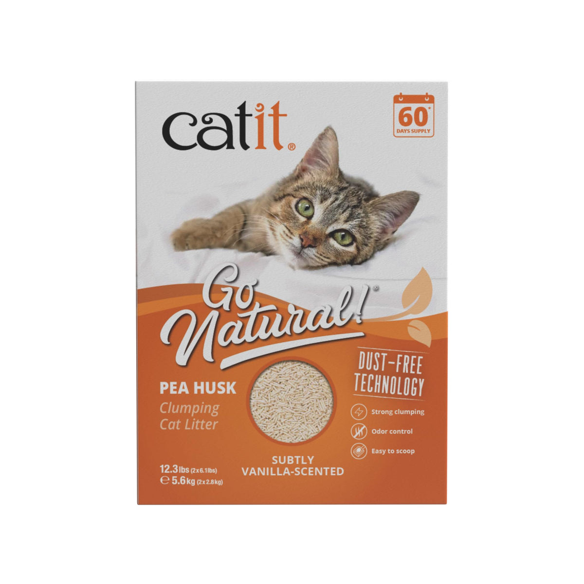 Pea Husk Clumping Cat Litter 12.3 lb Pack of 2 P77686