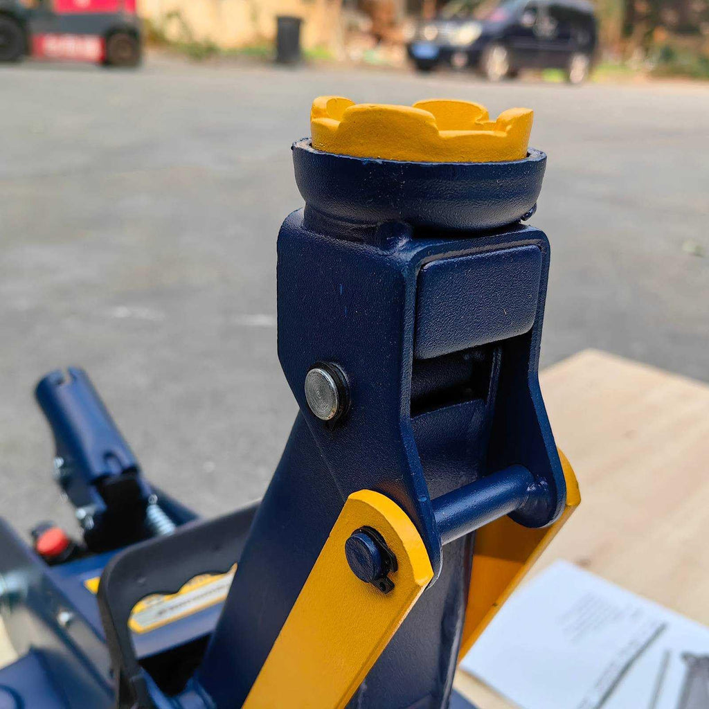 2 Ton Low Profile Hydraulic Floor Jack, 4000 lbs Capacity Steel Trolley Jack, Blue A705414