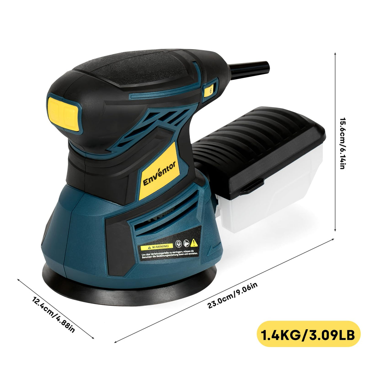 Orbital Sander with 6 Speeds, Dust Collection, 5 in, 3A Corded X31343