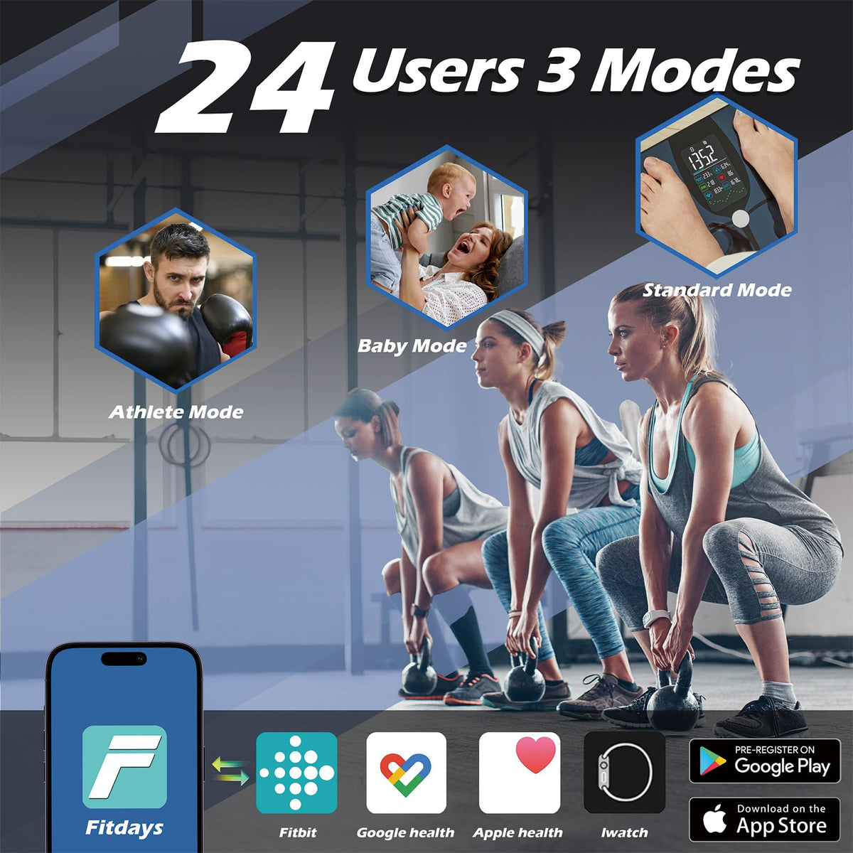 Smart Weight Scale with BMI Body Fat Muscle Mass Z56564