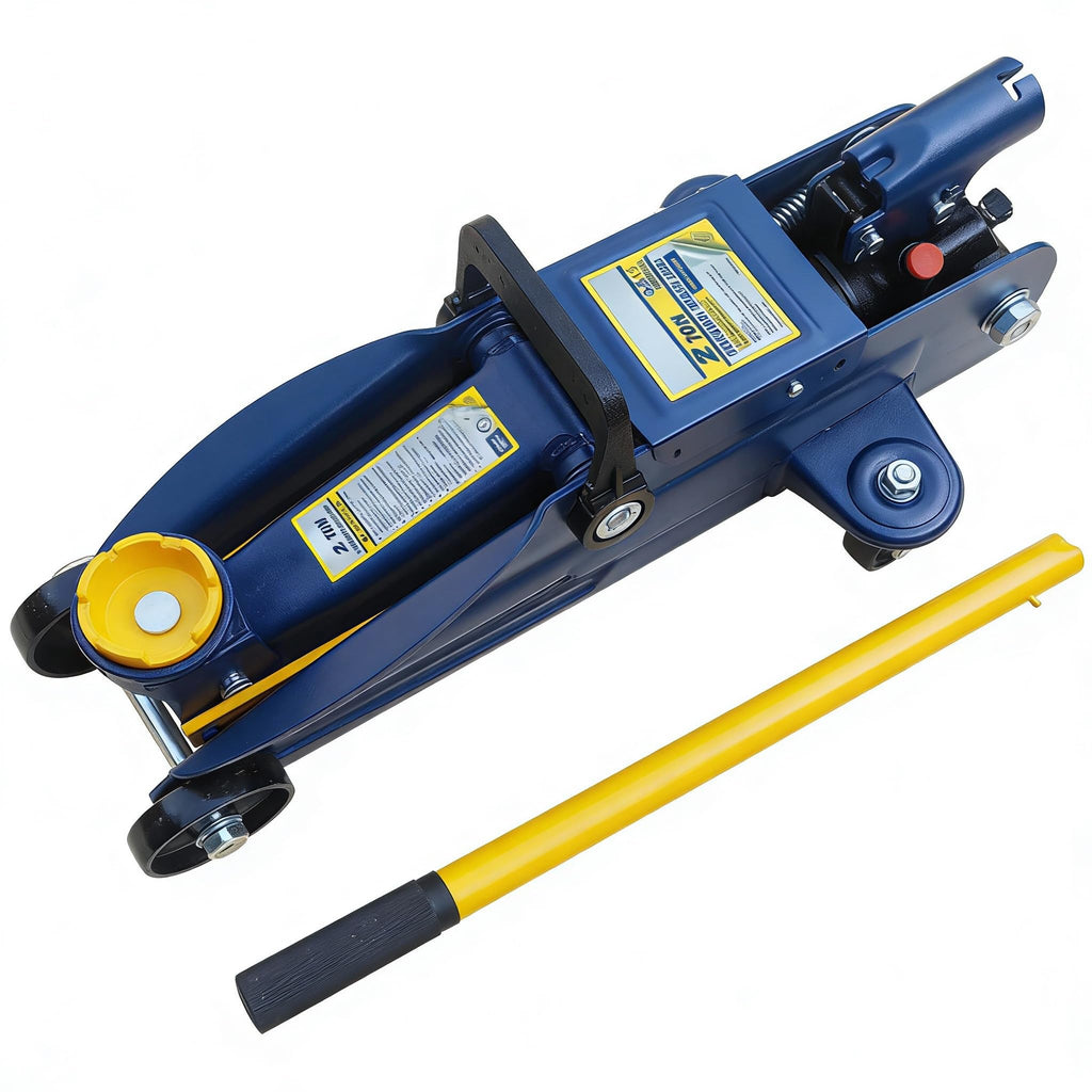 2 Ton Low Profile Hydraulic Floor Jack, 4000 lbs Capacity Steel Trolley Jack, Blue A705414