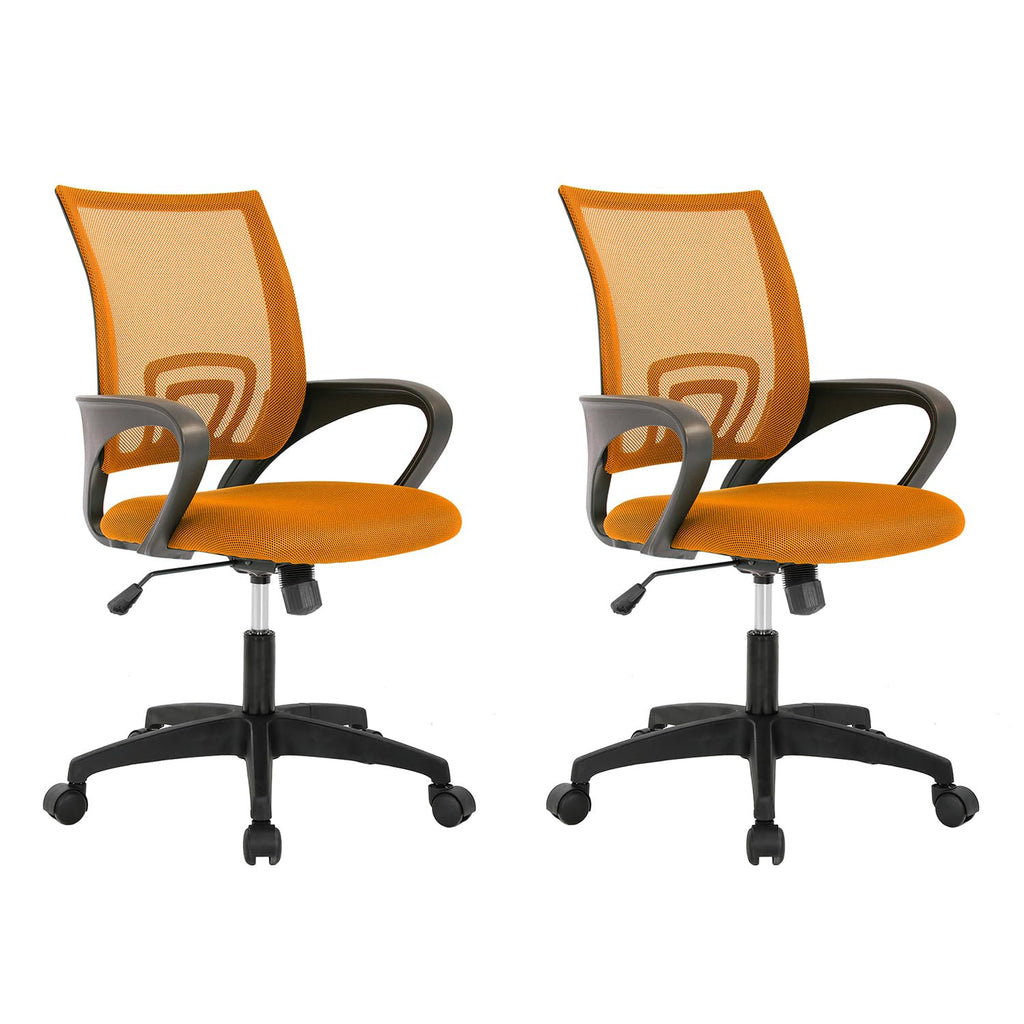 2 Pack Orange Mesh Adjustable Office Chair N806