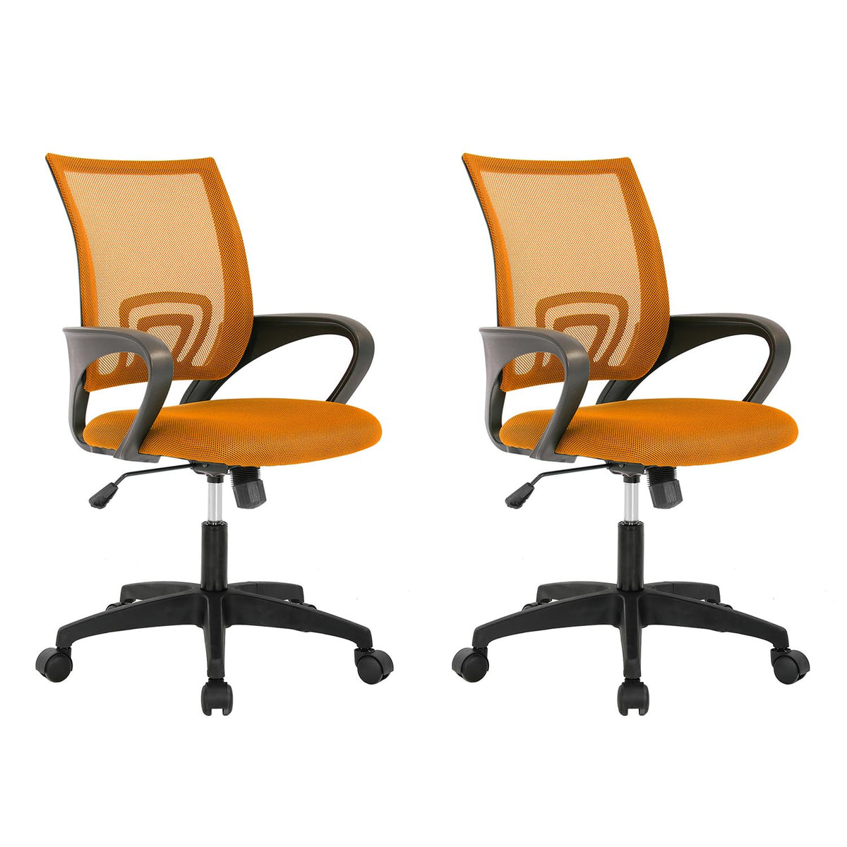 2 Pack Orange Mesh Adjustable Office Chair N806