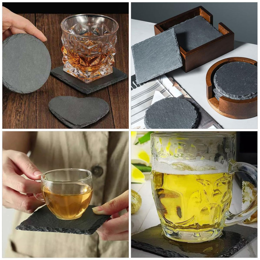 12pcs Natural Stone Drink Coasters Set O42027
