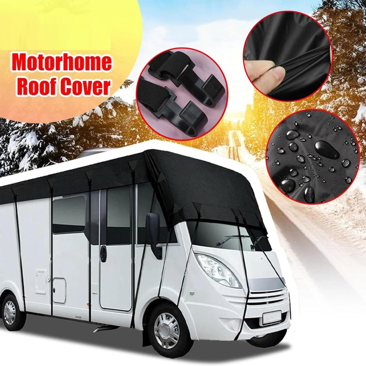 3.3m Camper Cover 210D Oxford Cloth Grey P1624