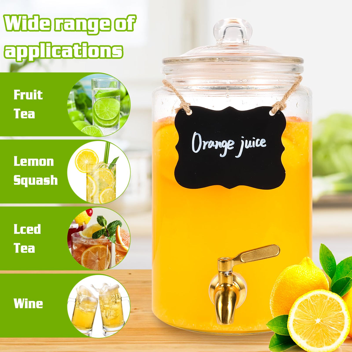 2 Pack 1 Gallon Beverage Dispenser with Stand F8002