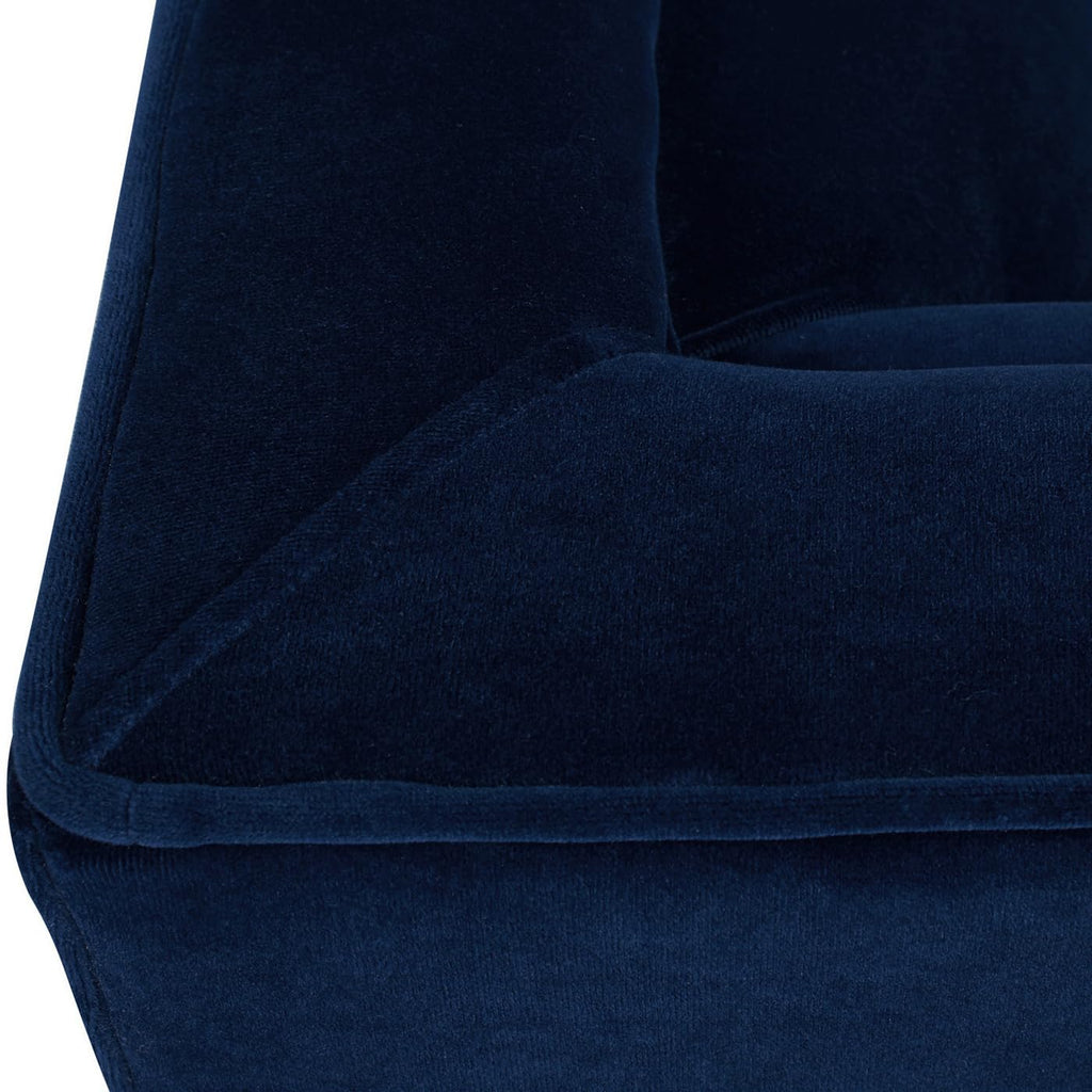84" Navy Blue Tufted Velvet Sofa B5451