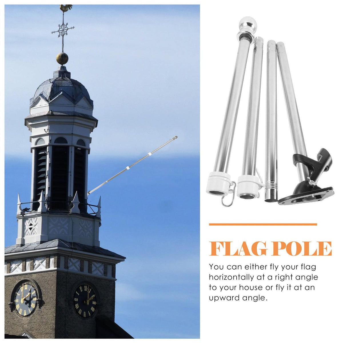 Stainless Steel Wall Mount Flag Pole J723