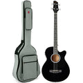 Full Size 4 String Black Acoustic Electric Bass Guitar N14620