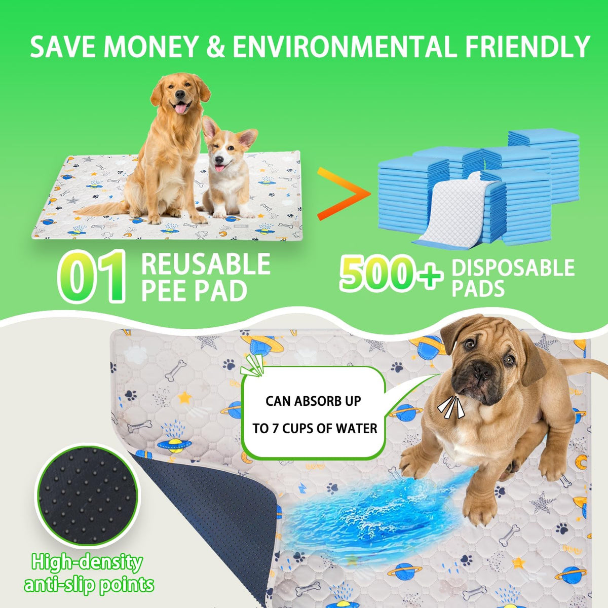 Reusable Dog Loo System with Artificial Grass Turf, Tray, 35x23in V62307