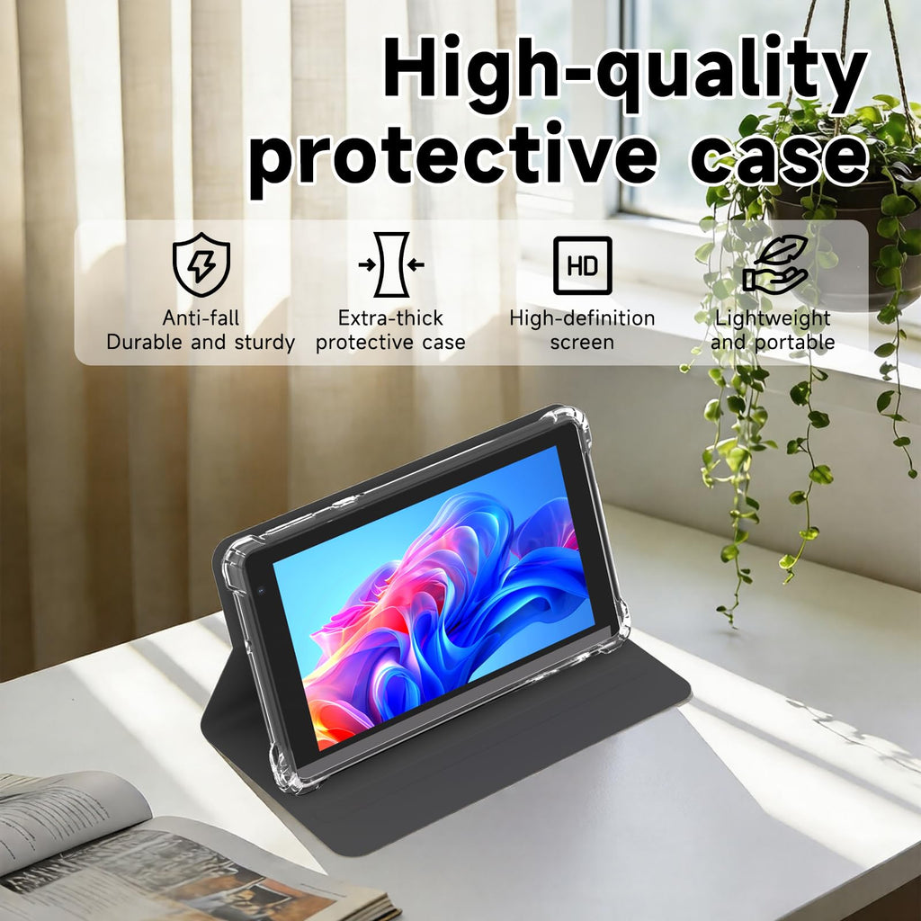 7 inch Android 14 Tablet with Case, 8GB RAM 32GB ROM, Black L52736