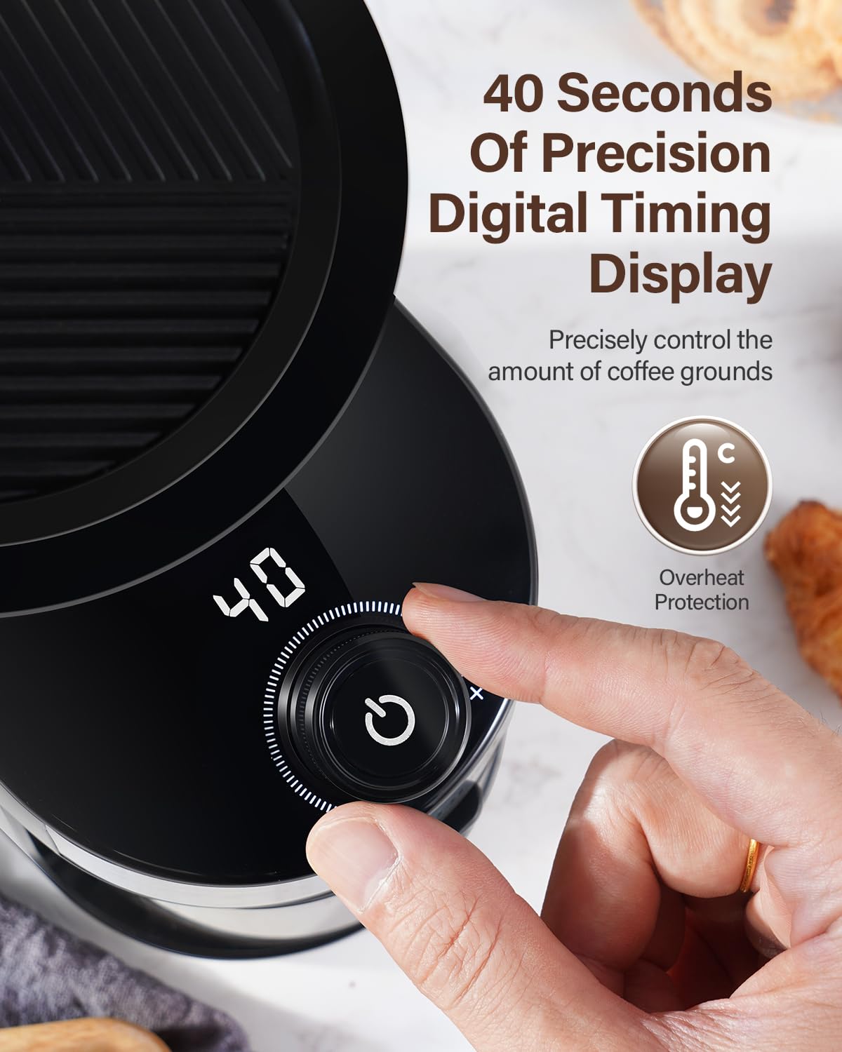 Electric Burr Coffee Grinder with 32 Grinding Sizes E77035