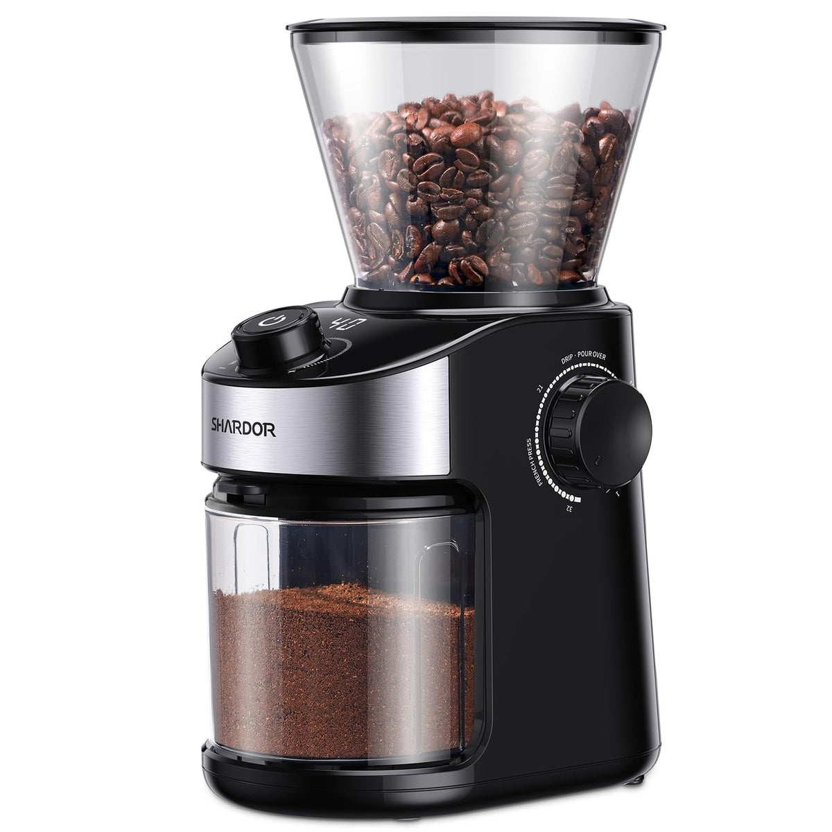 Electric Burr Coffee Grinder with 32 Grinding Sizes E77035