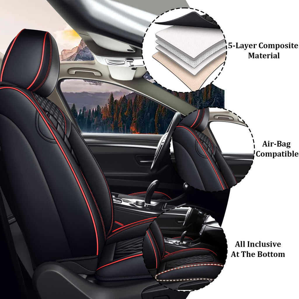 Waterproof Nappa Leather Full Set Car Seat Covers Y319790