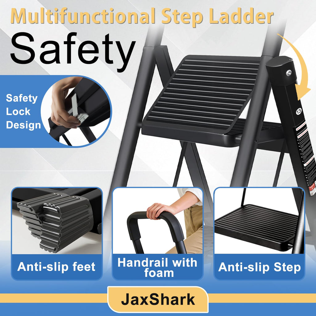 Folding Step Stool with Handrail H618