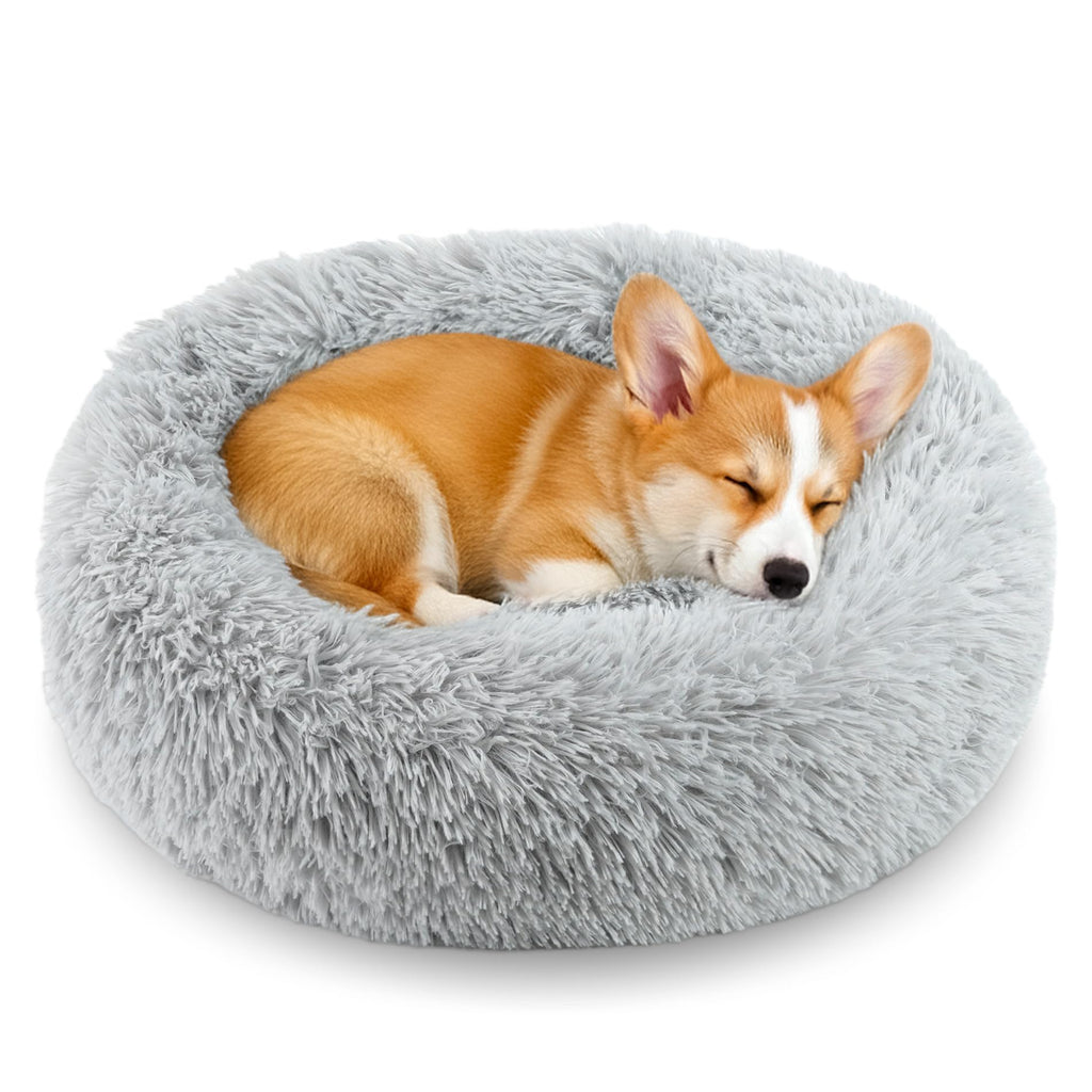 Round Fluffy Washable Anti-Anxiety Dog and Cat Bed V95961