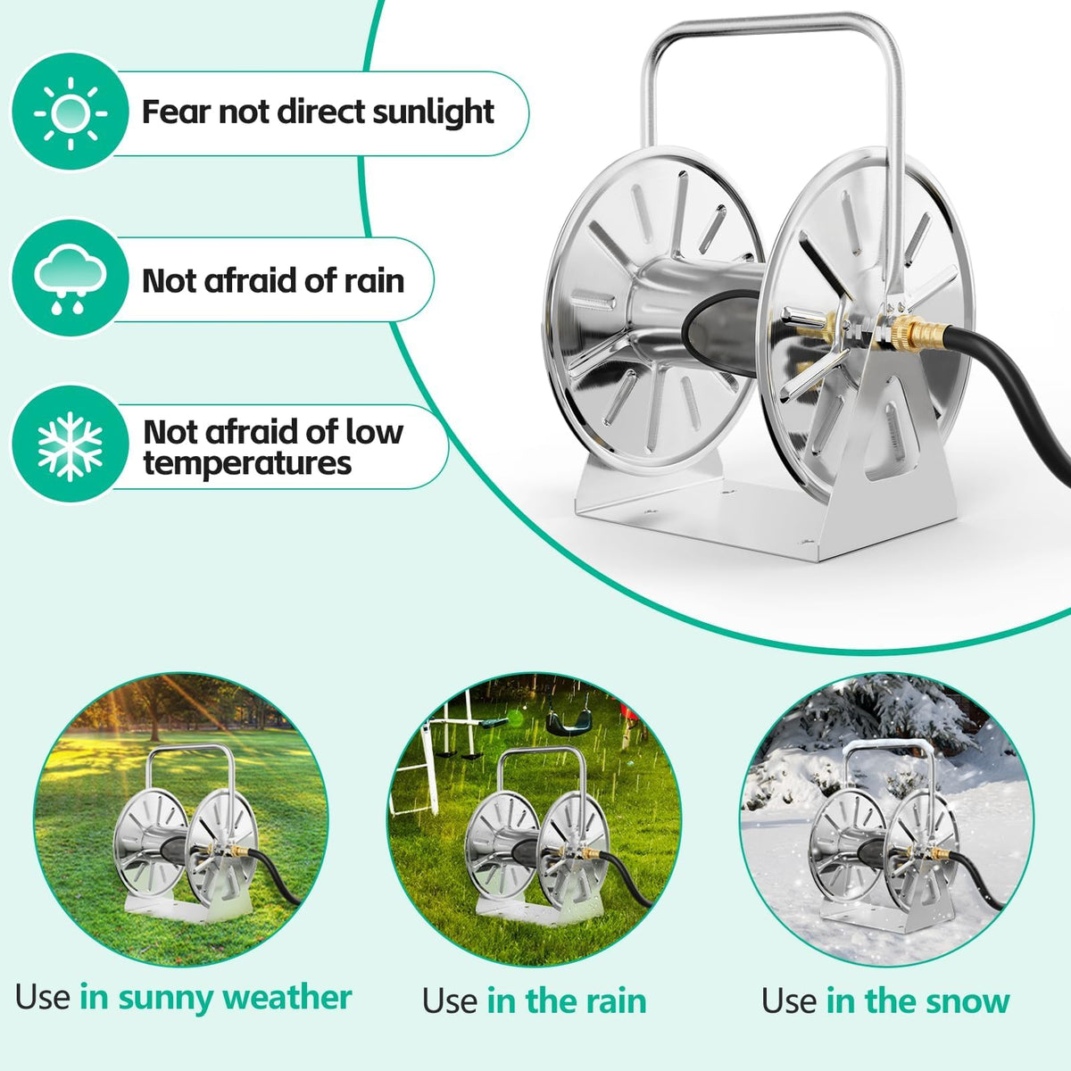 Garden Hose Reel 5/8In 75ft Capacity P408