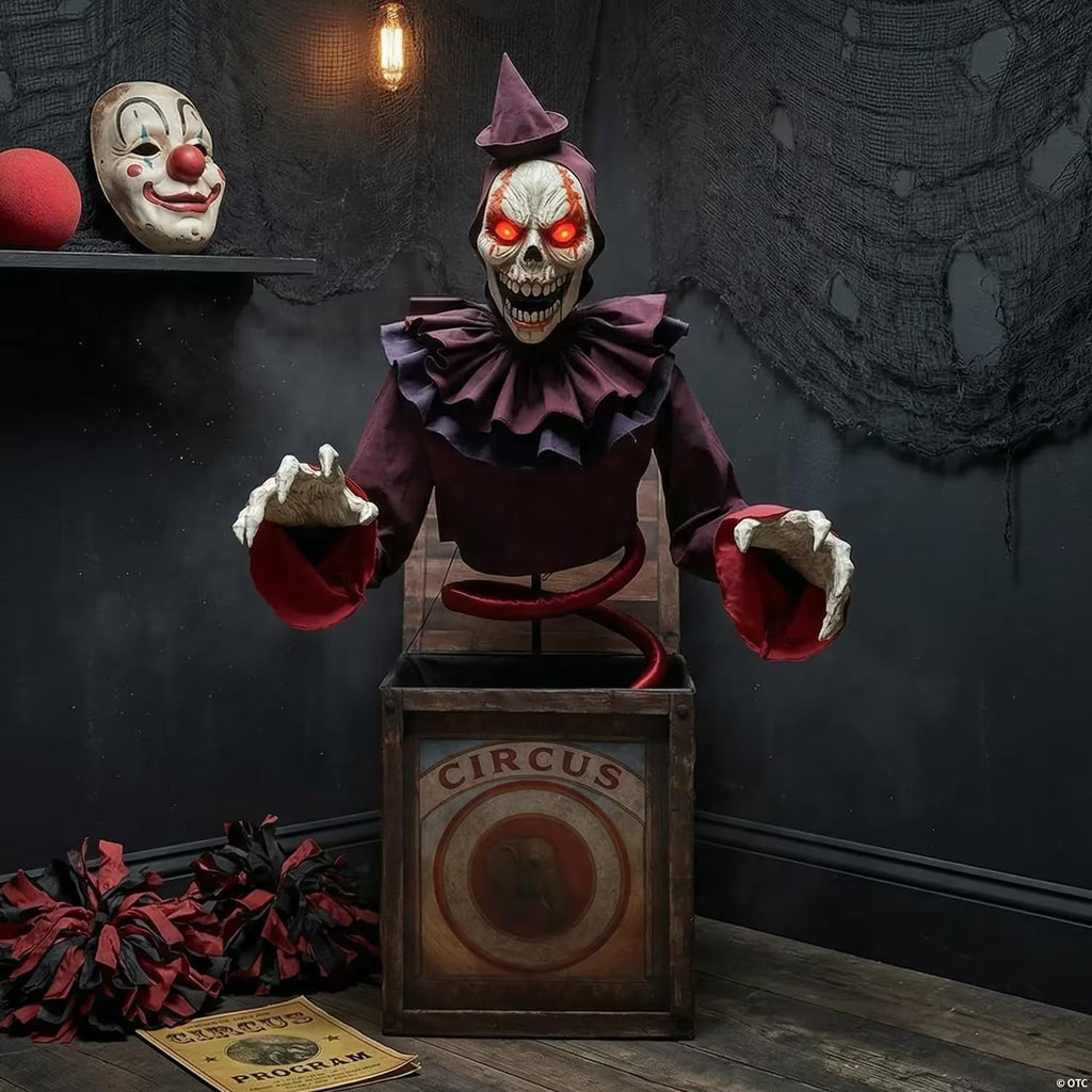 5 Ft. Skeleton Clown Halloween Decoration M7373