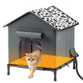 Heated Weatherproof Insulated Cat House with Heating Pad C81373