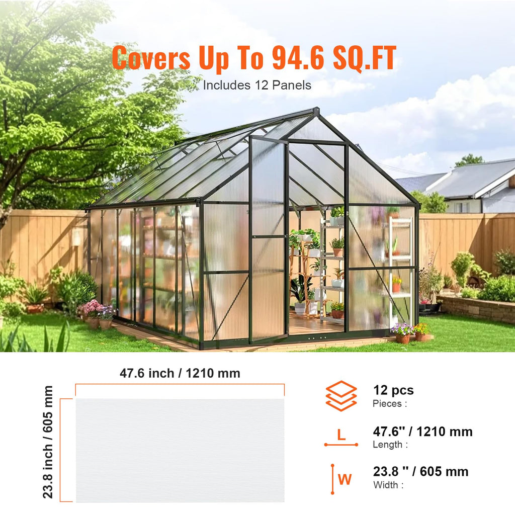 12 Pack Polycarbonate Greenhouse Panels S2979
