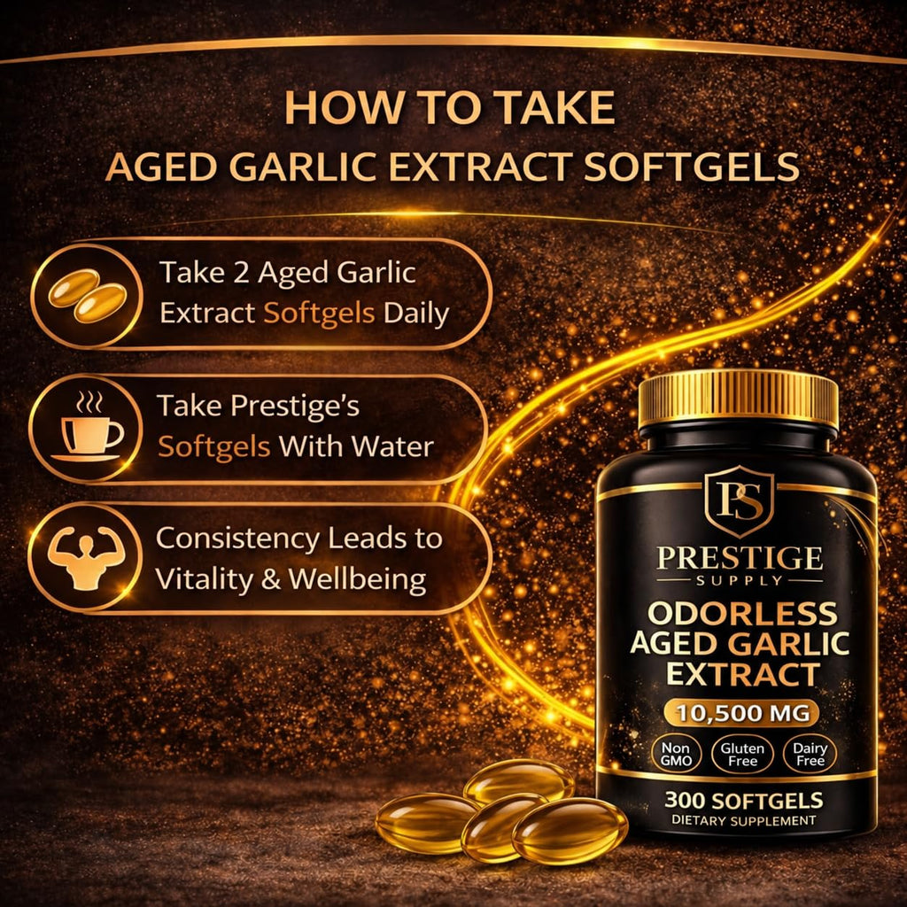 Aged Garlic Extract with Magnesium Chromium B1 & B9 300 Capsules V84542