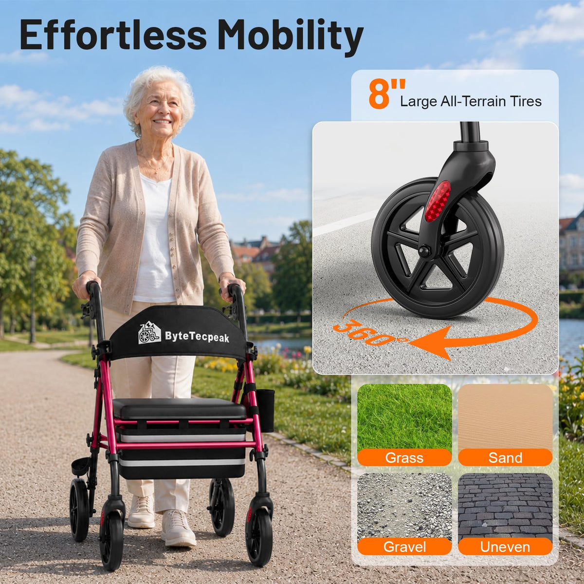 Lightweight Wheeled Walker with Seat J277787