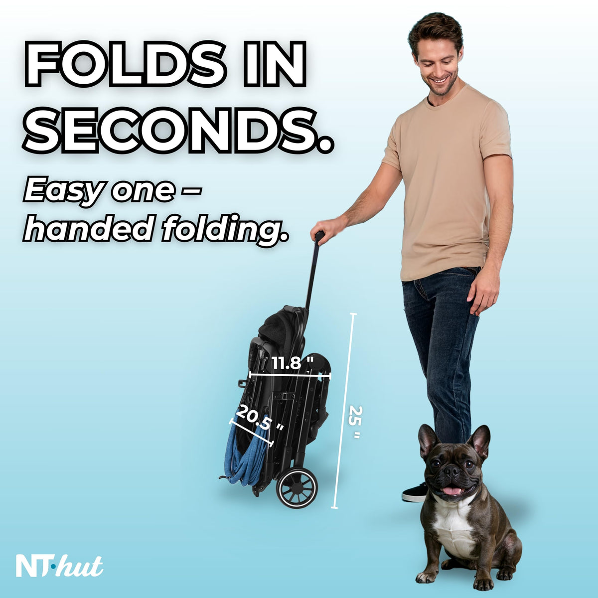 3-in-1 Pet Stroller Up to 50 lbs E409