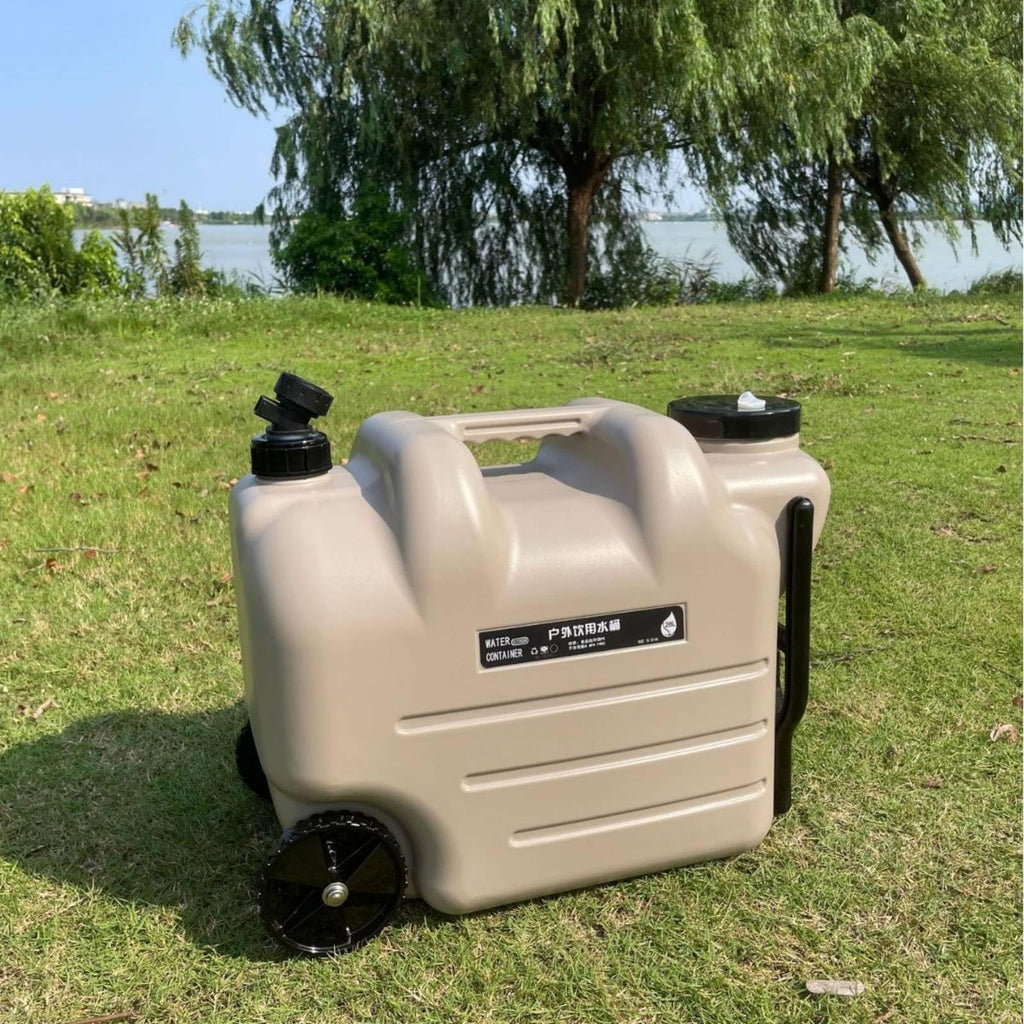 White Portable Water Dispenser with Faucet and Wheels V2159