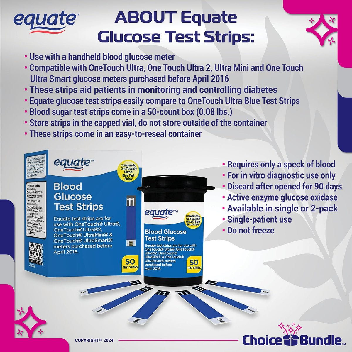 Blood Glucose Test Strips 100 Total J326