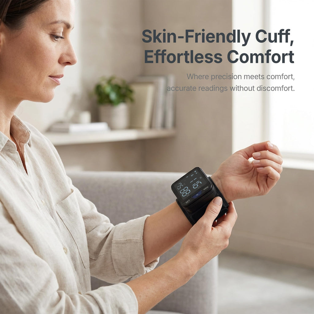Wrist Blood Pressure Monitor with Voice Broadcast, 240 Memory for 2 Users W288