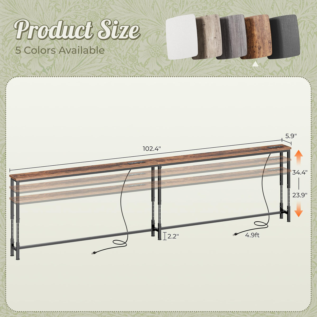 Sofa Table with Power Outlets X84764