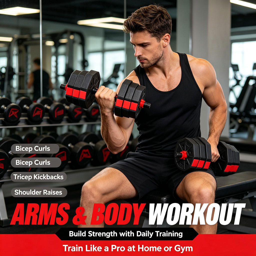 Adjustable Dumbbell Set 5-44 lbs S77878
