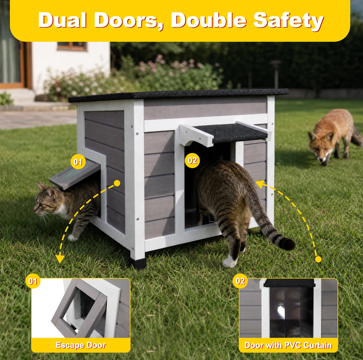Insulated Outdoor Cat House E498