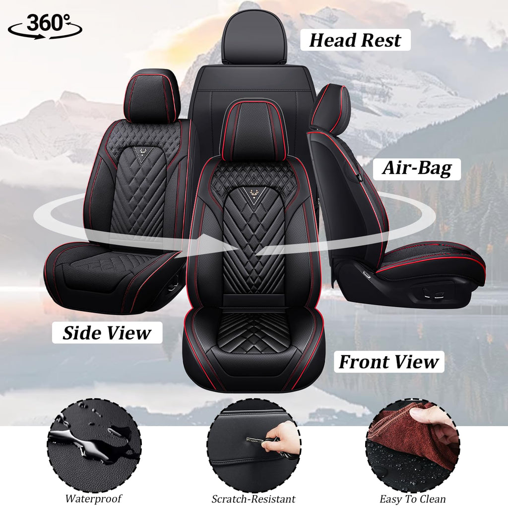 Waterproof Nappa Leather Full Set Car Seat Covers Y319790
