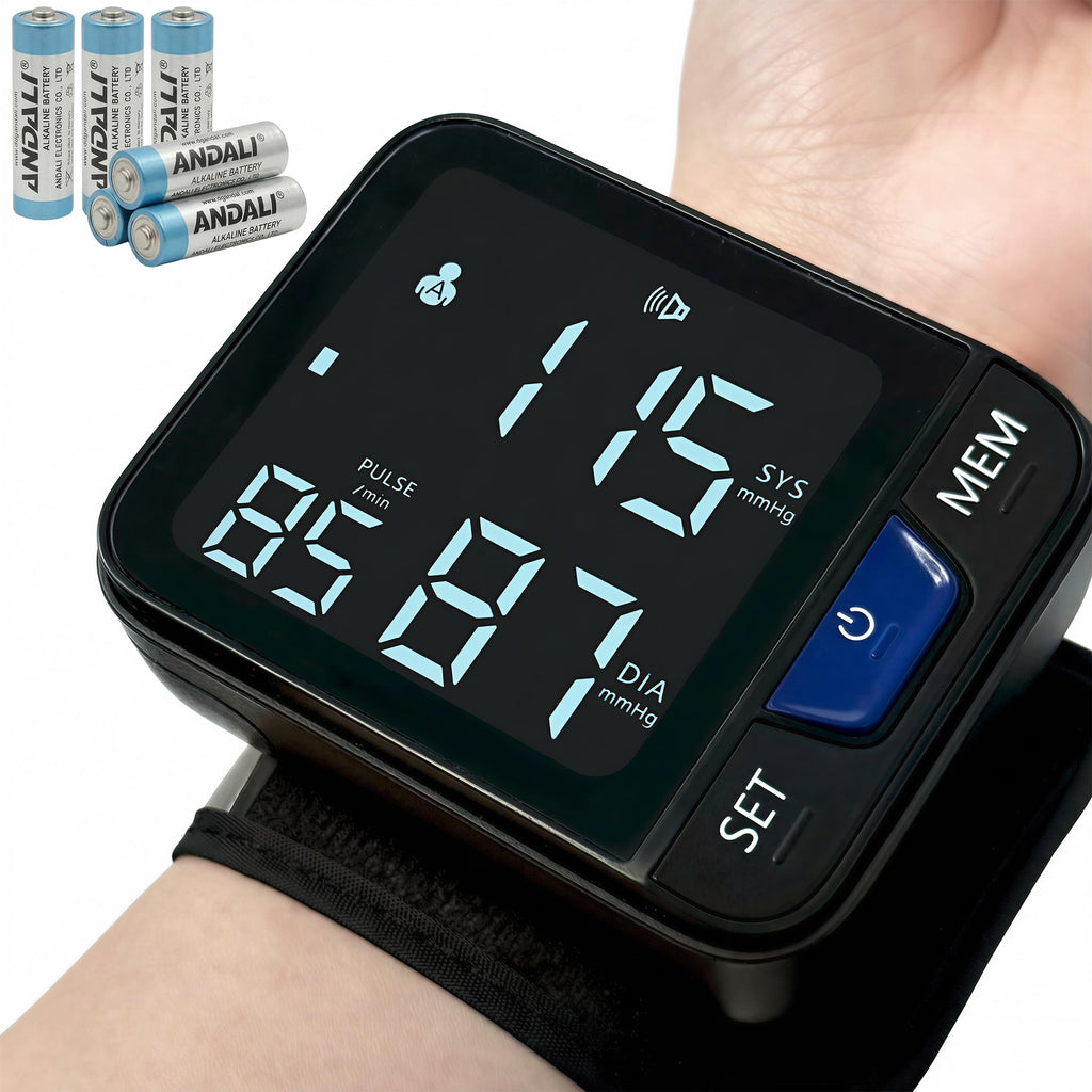 Wrist Blood Pressure Monitor with Voice Broadcast, 240 Memory for 2 Users W288