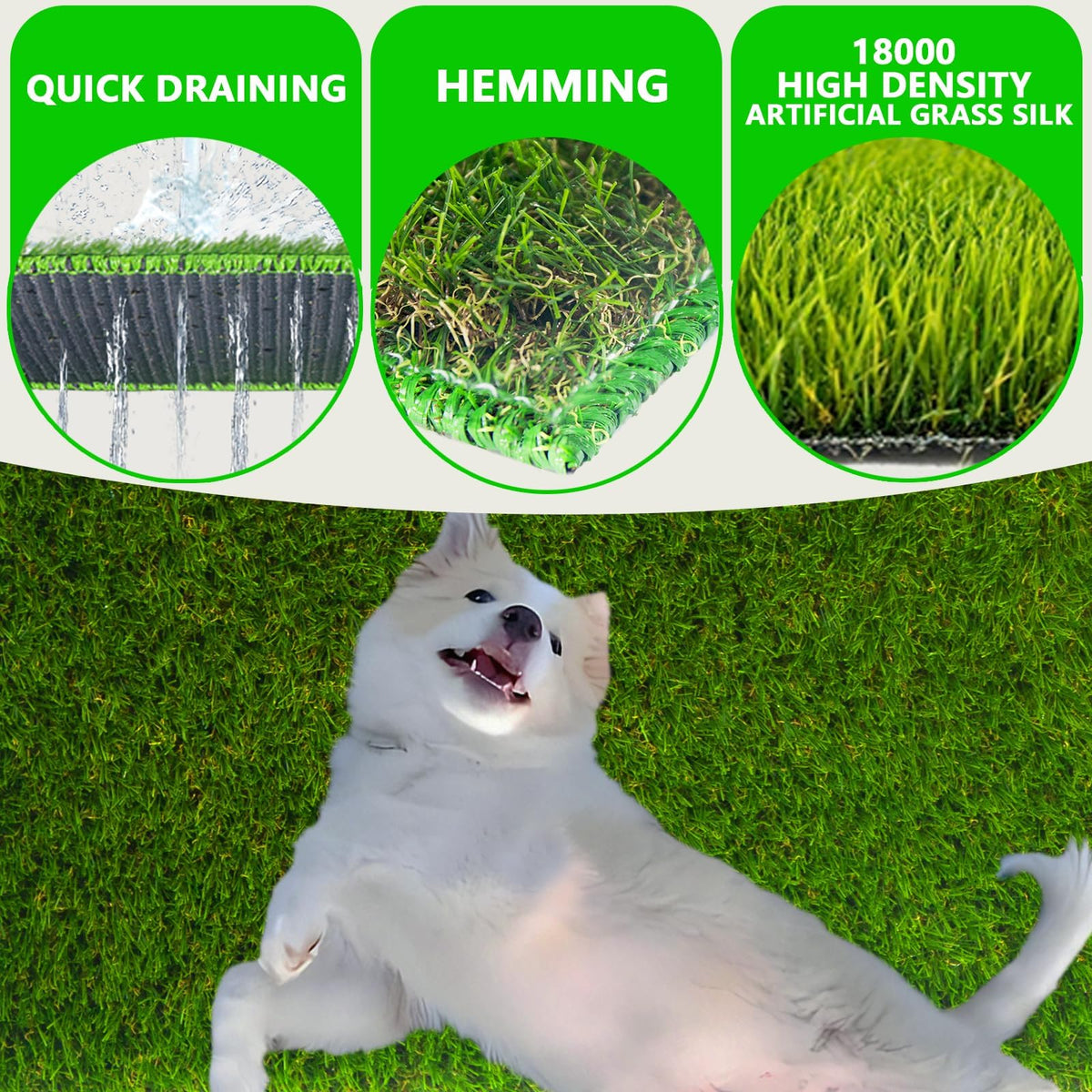 Reusable Dog Loo System with Artificial Grass Turf, Tray, 35x23in V62307