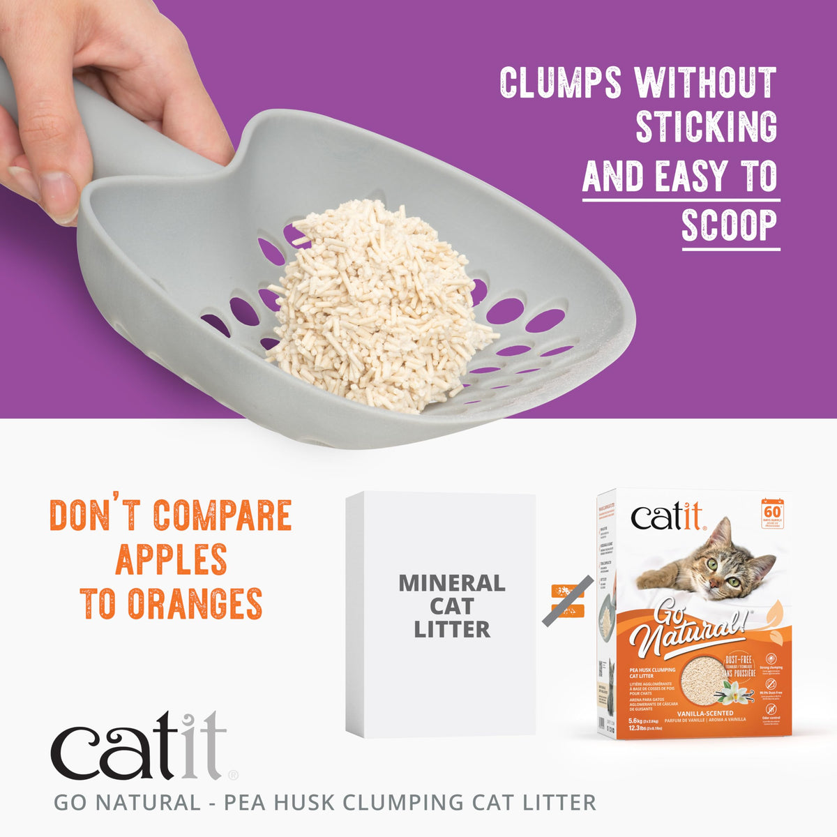 Pea Husk Clumping Cat Litter 12.3 lb Pack of 2 P77686